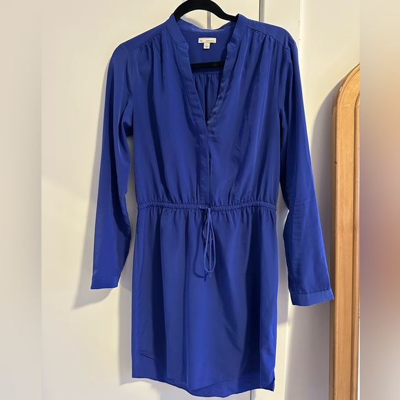 GAP Dresses & Skirts - Blue Long Sleeve Dress with Drawstring waist
